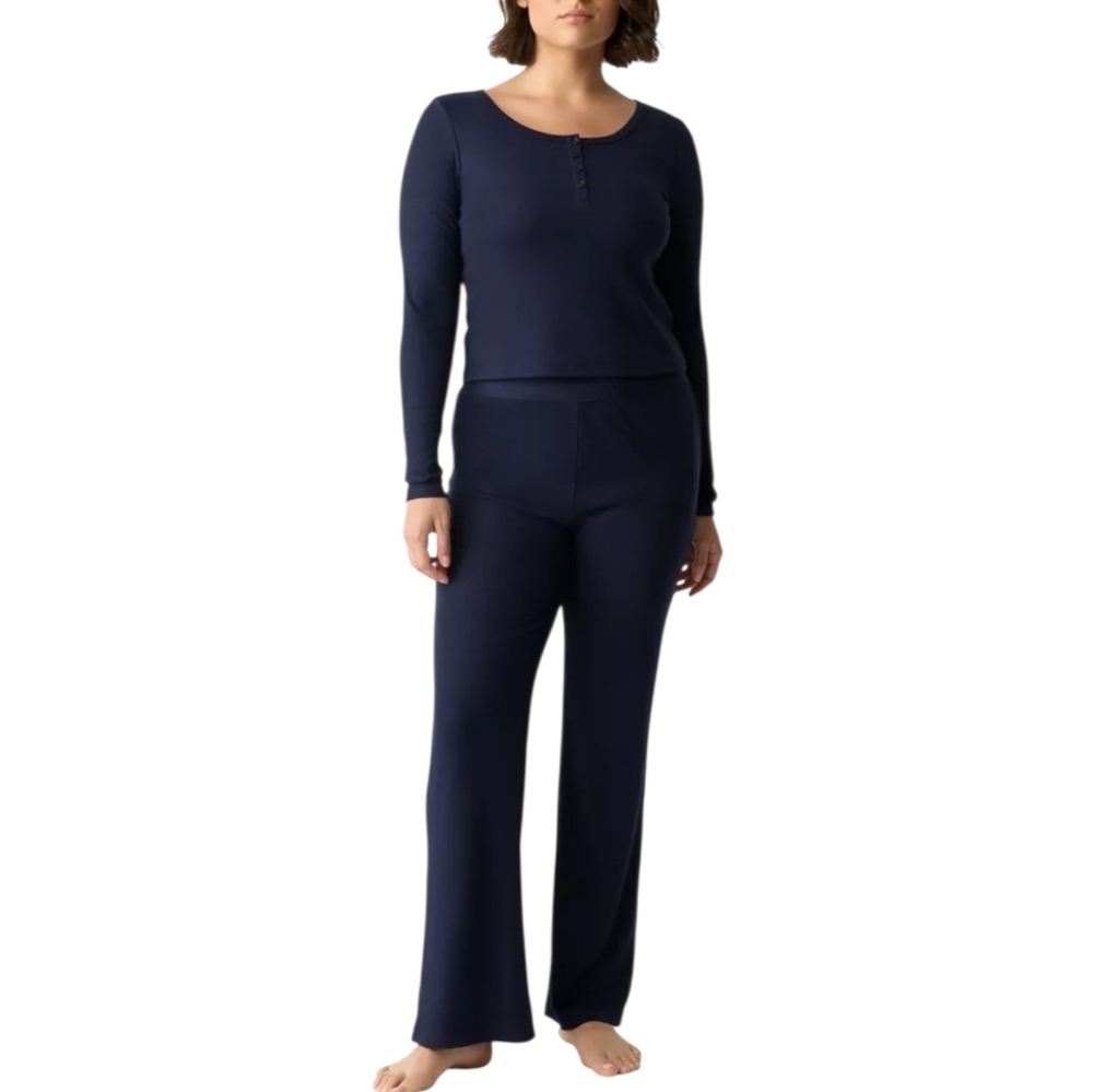 Gap GapBody Women's Ribbed High-Rise Pajama Pants SZ:Large